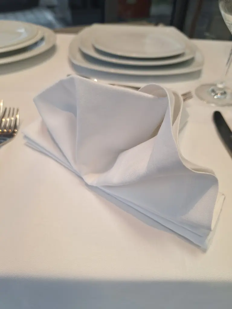 Mundserviette / Serviette Stoff 50x50 cm weiss